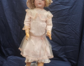 Vintage Antique Armand Marseille 30" Doll A13M Bisque head Composition Body