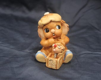 Pendelfin Rabbits Jackie Registered Design Hand Painted  Stonecraft Rabbit with Jack in the Box
