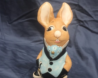Pendelfin Rabbits Uncle Soames Hand Painted  Stonecraft 7 1/2"