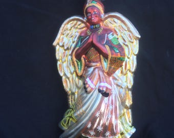 Christopher Radko Heritage of Love Angel Christmas Glass Ornament African