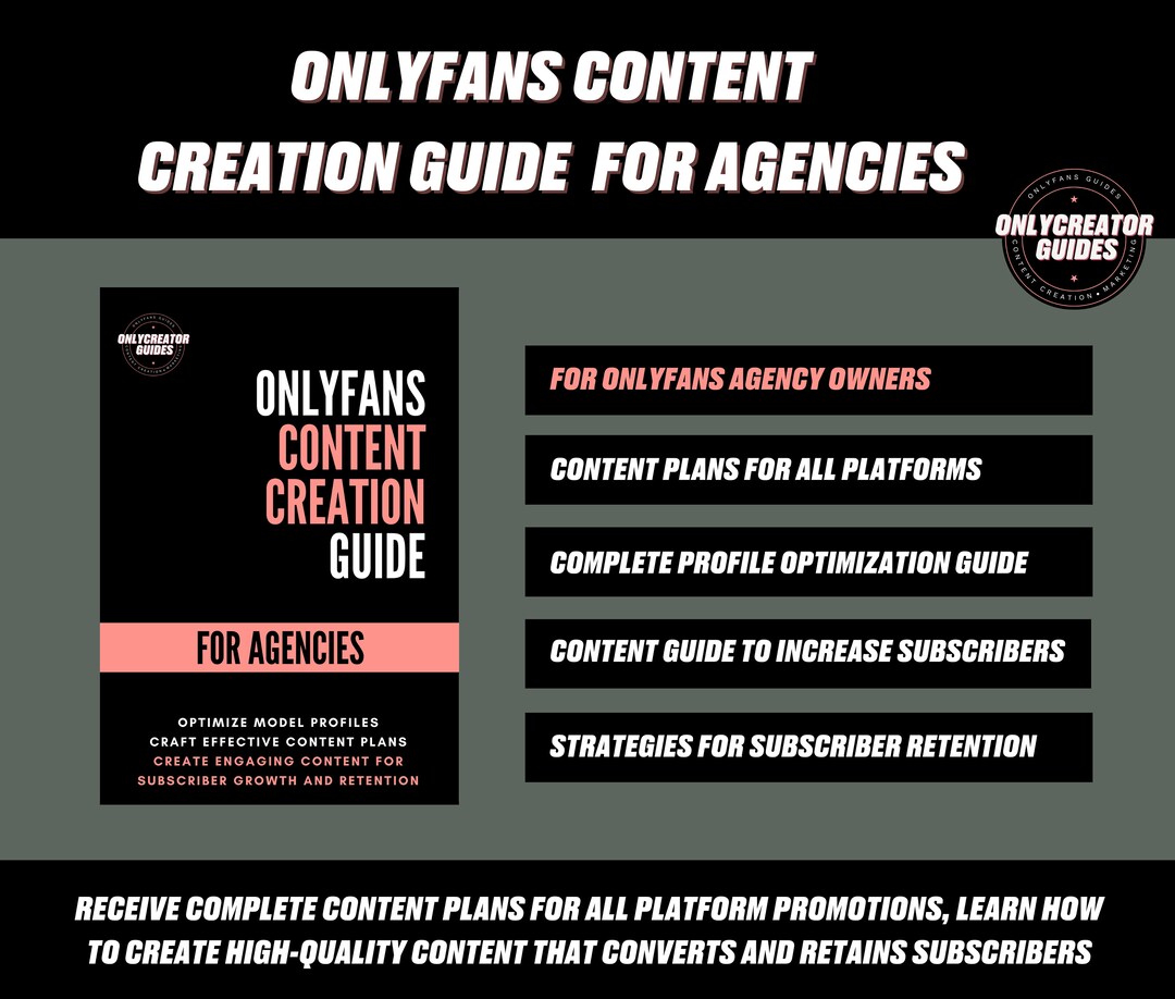 Onlyfans Content Creation Guide for Agencies Etsy(04)