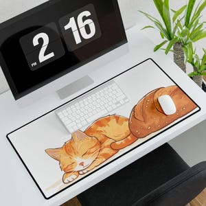面白いゲームマウスパッド猫愛好家のためのギフトデスクマットオフィスアクセサリーかわいいデザインゲーマーのためのクールなギフトアニメ猫アートデスクパッド