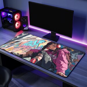 面白いゲームマウスパッドアニメ愛好家へのギフトデスクマットオフィスアクセサリーかわいいデザインクールなギフトゲーマーのためのアニメアートデスクパッド
