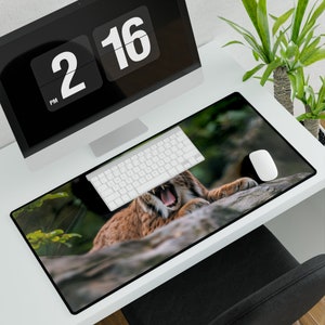 面白いゲームマウスパッドギフト Lynx 愛好家デスクマットオフィスアクセサリーかわいいデザインクールなギフトゲーマー Lynx アートデスクパッド
