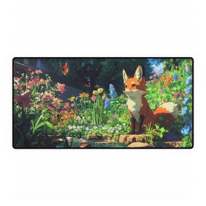 Funny Gaming Mousepad Gift For Fox Lovers Desk Mat Office Accessories Cute Design Cool Gift For Gamer Fox Art Desk Pad image 5