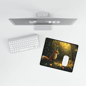 Funny Gaming Mousepad Gift For Fox Lovers Desk Mat Office Accessories Cute Design Cool Gift For Gamer Anime Fox Art Desk Pad Bild 9