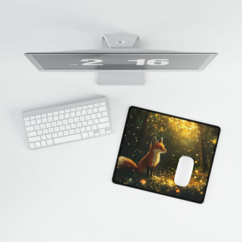Funny Gaming Mousepad Gift For Fox Lovers Desk Mat Office Accessories Cute Design Cool Gift For Gamer Anime Fox Art Desk Pad Bild 9