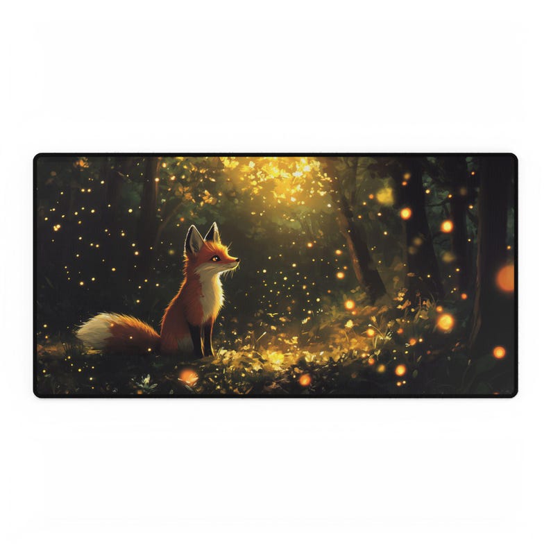 Funny Gaming Mousepad Gift For Fox Lovers Desk Mat Office Accessories Cute Design Cool Gift For Gamer Anime Fox Art Desk Pad Bild 5
