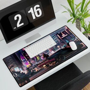 面白いゲームマウスパッドギフトサイバーパンク愛好家デスクマットオフィスアクセサリーかわいいデザインクールなギフトゲーマーサイバーパンクアートデスクパッド