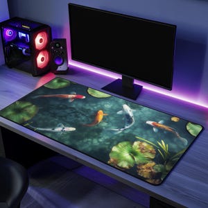 面白いゲームマウスパッド魚愛好家へのギフトデスクマットオフィスアクセサリーかわいいデザインクールなギフトゲーマー魚アートデスクパッド