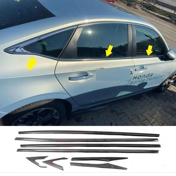 Honda Civic Fe1 2021+ Chrome Window Frame Trim