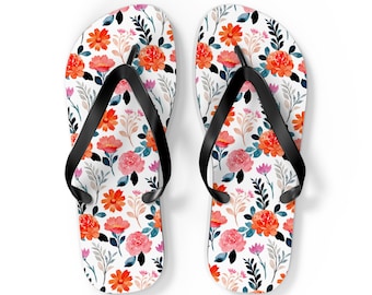 Floral Print Women's Flip Flops | Summer Sandals