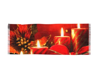 Merry Christmas-Lighted Candles-Light Scarf