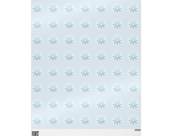 Snowflake Christmas Gift Wrap - Winter Holiday Paper