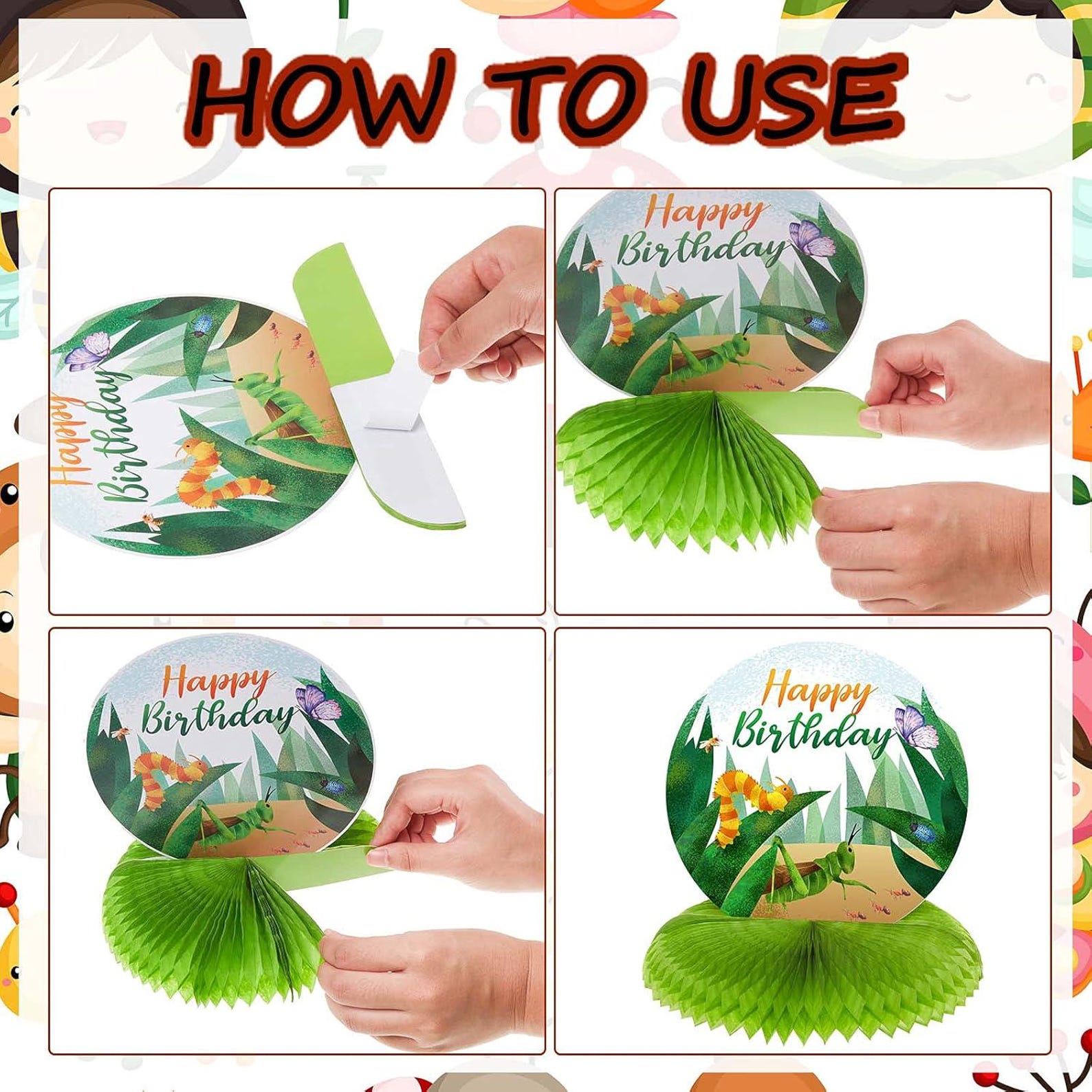 28 Pieces Bugs Party Decorations Spring Bugs Party Banner Bee Ladybugs ...