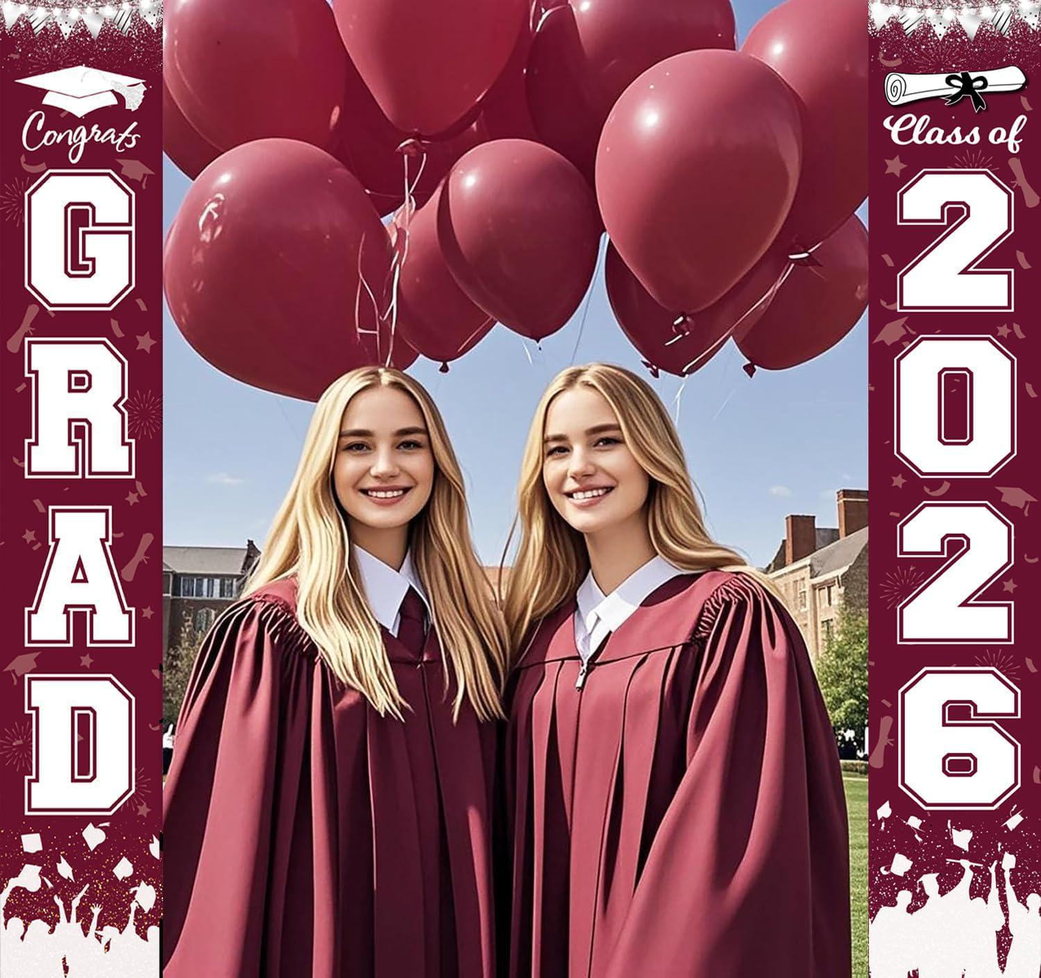 Graduation Decorations Maroon White 2026/maroon Graduation Party ...