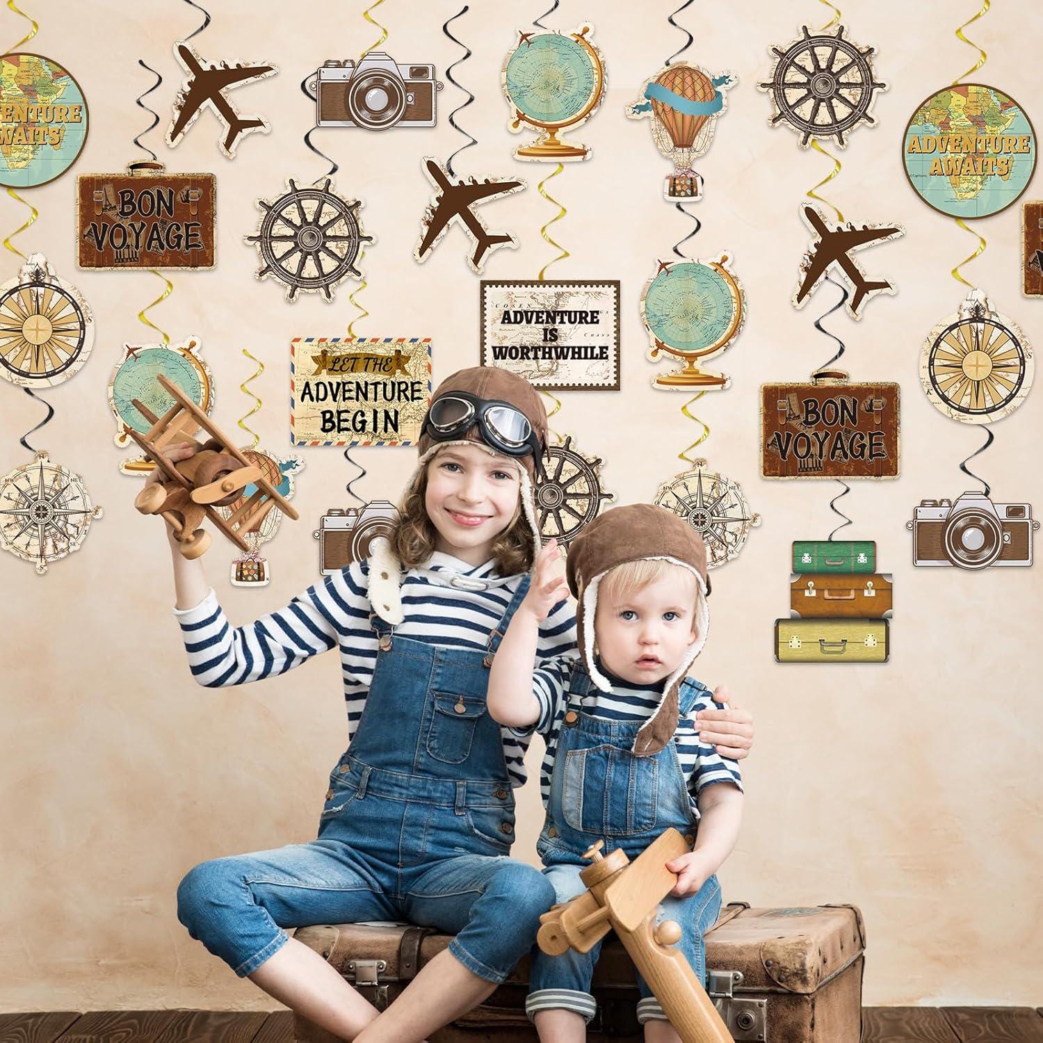Travel Theme Hanging Swirls: Bon Voyage Party Decorations - Etsy
