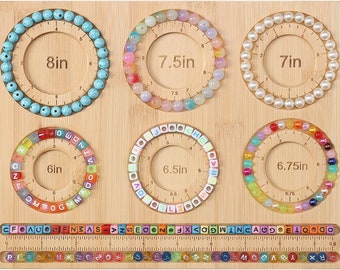 Bead Board for Jewelry Making, Bamboo Beading Board for Jewelry Bracelet Making, Bracelet Bead Board, Bracelet Bead Board for Bracelet