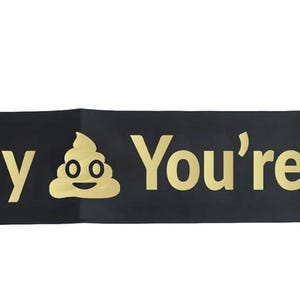 Holy You’re 40” Sash, Funny 40th Birthday Sash for Women Men, 40 Years Old Birthday Funny Gifts, 40th Birthday Party Supplies