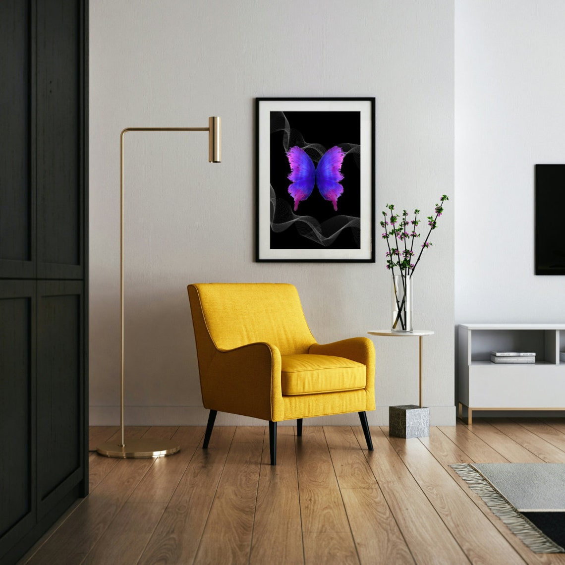 Modern Butterfly Wall Decals photo