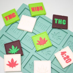 Elevate Your 420 Candy Designs | Custom Designed Silicone Candy Molds  2 pack | 24 Cavities!