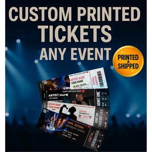 Individuell gedruckte Tickets für jede Veranstaltung Personalisierte Tickets Physische Tickets Personalisiertes physisches Ticket Personalisiertes Konzertkarten-Andenken