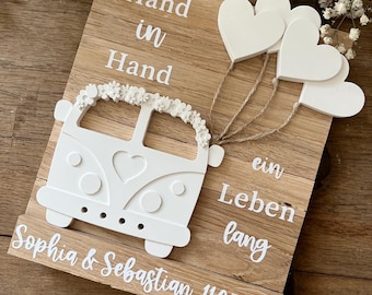 Personalized money gift for a wedding | Wedding gift for money and vouchers | Unique wedding gift for the bride and groom