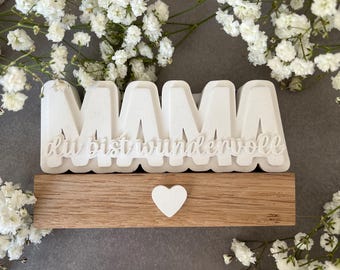 Mom you are wonderful decoration | Mother's Day gift | Jesmonite decoration | unique Mother's Day gift
