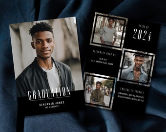 Modern Graduation Announcement and Invitation | Graduation Template (18)