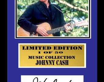 johnny Cash signiert gerahmt