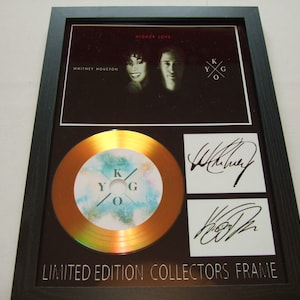 whitney houston   signed  framed
