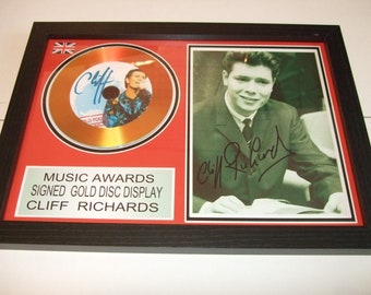 cliff richard  signed  framed