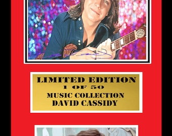 David Cassidy firmado y enmarcado