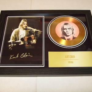 Kurt Cobain signé encadré