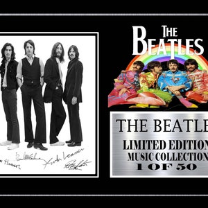 Beatles signerade inramade
