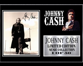 johnny Cash signiert gerahmt