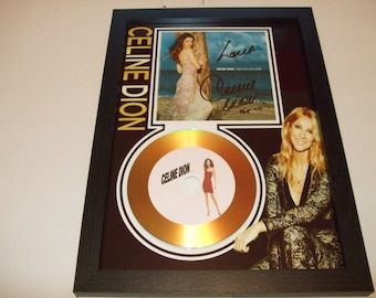 celine dion  signed  framed