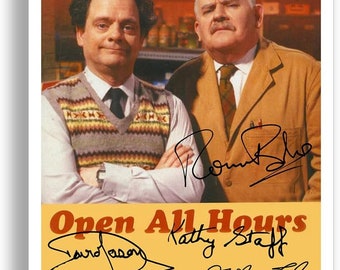 open all hours signed framed photo print