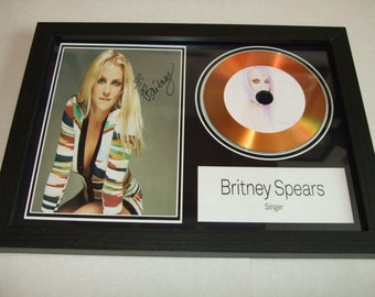 britney spears  signed  framed