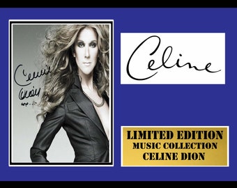 celine dion   signed  framed
