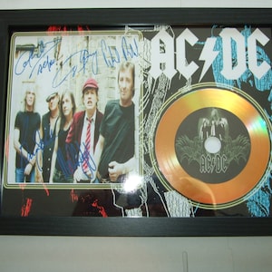 acdc   signed  framed