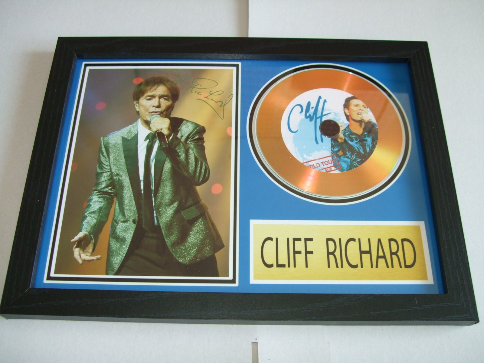 cliff richards   signed  framed