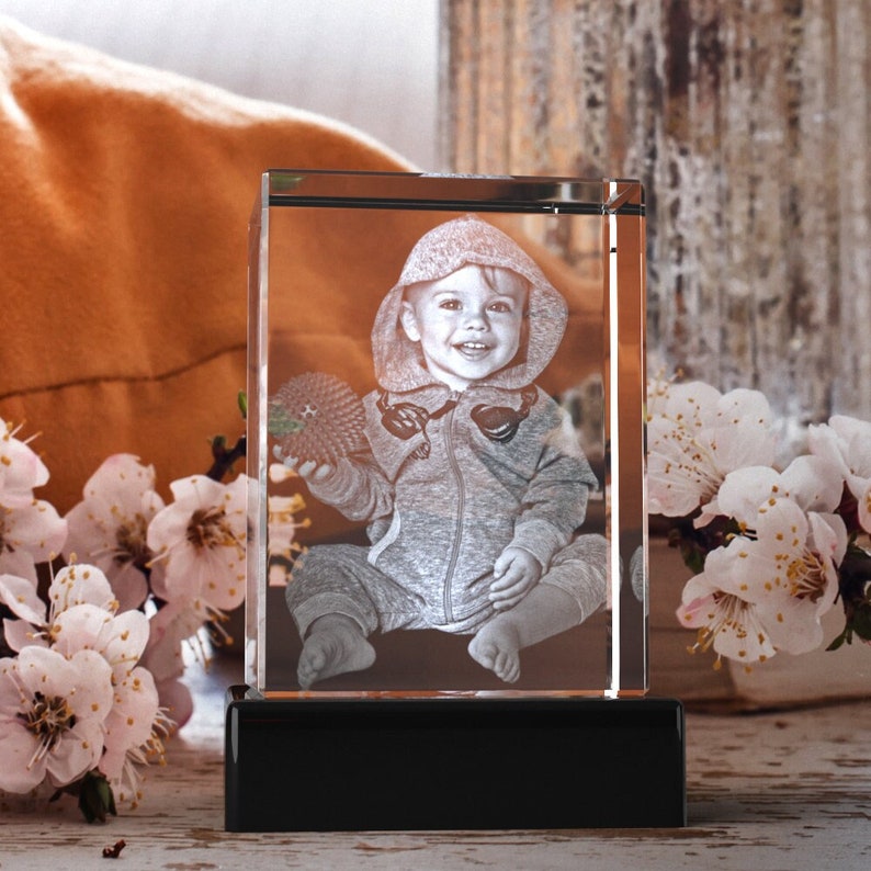 Mother's Day Gift from Daughter, Personalized Gift for Mom, Gift for Grandma, Custom Laser Engraving Tabletop | BridgensLaser 3D Photo