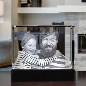 Mother's Day Gift from Daughter, Personalized Gift for Mom, Gift for Grandma, Custom Laser Engraving Tabletop | BridgensLaser 3D Photo