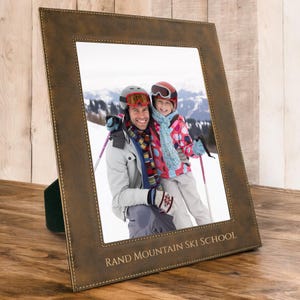Customized Leather Frame, Birthday Gift, Family Memories, Photo Frame, Gift for Her, Custom Christmas Gift | BridgensLaser Leather Frame