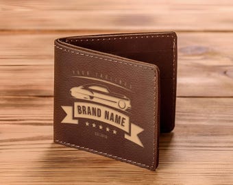 Cartera de cuero personalizada Cartera de hombre Carteras de cuero personalizadas para hombre Regalo para esposo Regalo para él Regalo personalizado para billetera de hombre