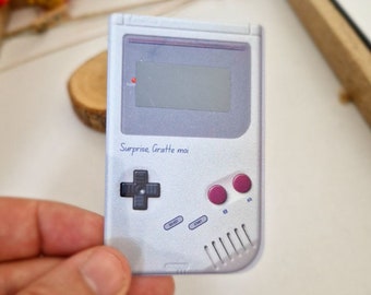 Anpassbare Rubbelkarte / Schwangerschaftsanzeige / Heiratsanzeige / Heiratsantrag / PACS / Gut für / Weihnachtsgeschenk / Game Boy