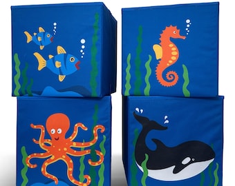 Toy box SEA 27L -set of 4- toy storage, toy chest, storage box children, Kallax boxes children, toy box