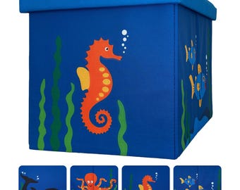 Spielzeugbox MEER 33L -belastbar bis 150 kg- Spielzeugkiste mit Deckel,  Kindersitzbank mit Stauraum, Spielzeug Aufbewahrung - Etsy.de
