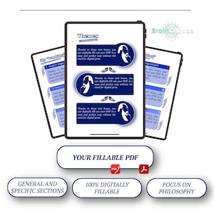 Philosophy Fillable PDF: Specialized sections for philosophy; interactive calendar and index